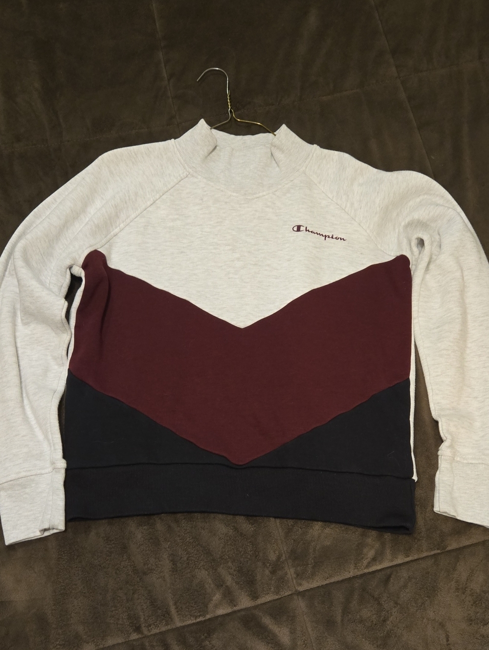 Champion Color Block Women's Medium Mock Neck Sweatshirt
